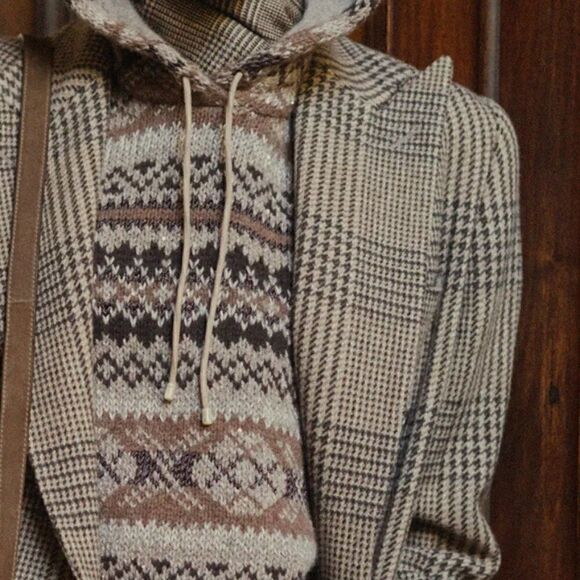 Ralph Lauren Collection ~ Fall 21 Isla Truffle & Morel Glen Plaid Wool Top Coat - Picture 14 of 17